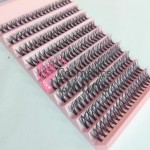 Gene false  smocuri / manuchi Beautyful Eyelash 40D de D/0,15/9-16mm - 190 smocuri PINK-Mixt + 1 Pigment Make-up Cadou